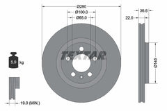 2x Bremsscheibe Vorderachse für AUDI SEAT SKODA VW A3 LEON TOLEDO II OCTAVIA I