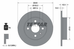 2x Bremsscheibe Hinterachse für OPEL CHEVROLET ASTRA G Stufenheck Caravan CC