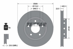 2x Bremsscheibe Hinterachse für AUDI A8 D2