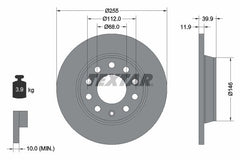 2x Bremsscheibe Hinterachse für AUDI SEAT A4 B6 Avant Cabriolet B7