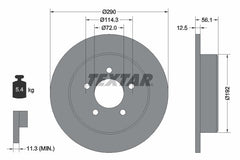 2x Bremsscheibe Hinterachse für CHRYSLER DODGE GRAND VOYAGER III VAN / IV
