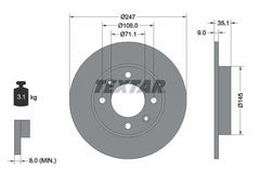 2x Bremsscheibe Hinterachse für CITROËN PEUGEOT BERLINGO / FIRST