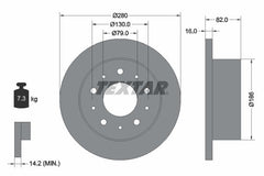 2x Bremsscheibe Hinterachse für CITROËN FIAT OPEL PEUGEOT JUMPER I