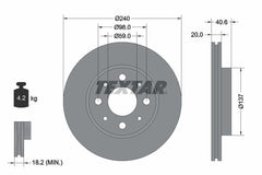 2x Bremsscheibe Vorderachse für FIAT FORD 500 C PANDA / CLASSIC