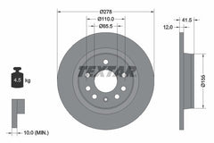 2x Bremsscheibe Hinterachse für FIAT OPEL SAAB CROMA Kasten/Kombi SIGNUM CC