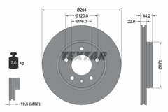2x Bremsscheibe Hinterachse für VW CALIFORNIA T5 Camper T6 MULTIVAN TRANSPORTER
