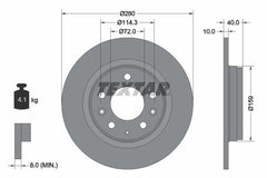 2x Bremsscheibe Hinterachse für ISUZU MAZDA IMPULSE 6 Station Wagon Stufenheck