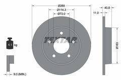 2x Bremsscheibe Hinterachse für MAZDA 3 Stufenheck