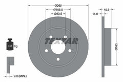 2x Bremsscheibe Hinterachse für FORD C-MAX FOCUS II Turnier Stufenheck