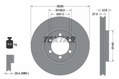 2x Bremsscheibe Vorderachse für HYUNDAI TERRACAN