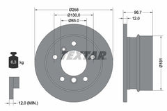 2x Bremsscheibe Hinterachse für MERCEDES-BENZ VW PUCH G-KLASSE Cabrio SPRINTER