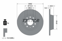 2x Bremsscheibe Hinterachse für AUDI SEAT SKODA VW A3 Sportback Q3 ALHAMBRA