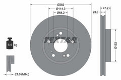 2x Bremsscheibe Vorderachse für HONDA CIVIC VIII Stufenheck Hatchback IX FR-V