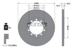 2x Bremsscheibe Hinterachse für FORD TRANSIT Kasten Pritsche/Fahrgestell Bus