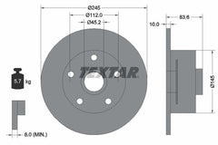 2x Bremsscheibe Hinterachse für AUDI A4 B5 Avant