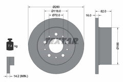 2x Bremsscheibe Hinterachse für CITROËN FIAT OPEL PEUGEOT JUMPER II Kasten