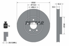 2x Bremsscheibe Vorderachse für AUDI A4 Allroad B8 Avant A5 Sportback Cabriolet