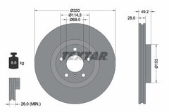 2x Bremsscheibe Vorderachse für NISSAN INFINITI MURANO I II VAN EX FX G