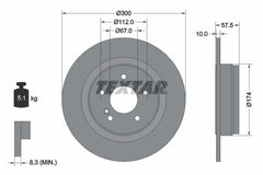 2x Bremsscheibe Hinterachse für MERCEDES-BENZ C-KLASSE T-Model Coupe E-KLASSE