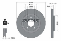 2x Bremsscheibe Vorderachse für NISSAN JUKE QASHQAI / +2 I ROGUE X-TRAIL II VAN