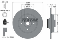 2x Bremsscheibe Hinterachse für CITROËN PEUGEOT DS BERLINGO MULTISPACE C4 GRAND