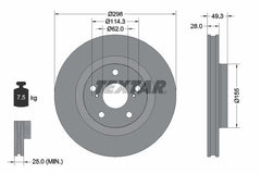 2x Bremsscheibe Vorderachse für TOYOTA LEXUS AURION AURIS Kombi AVALON
