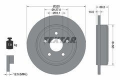 2x Bremsscheibe Hinterachse für JEEP COMMANDER VAN GRAND CHEROKEE III