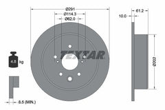 2x Bremsscheibe Hinterachse für LEXUS IS II III C