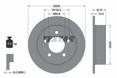 2x Bremsscheibe Hinterachse für SSANGYONG ACTYON I SPORTS II KYRON REXTON / VAN