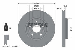 2x Bremsscheibe Vorderachse für MERCEDES-BENZ NISSAN RENAULT CITAN