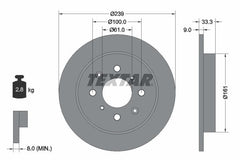2x Bremsscheibe Hinterachse für HONDA JAZZ III