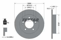2x Bremsscheibe Hinterachse für HYUNDAI KIA ix20 VENGA Hatchback Van