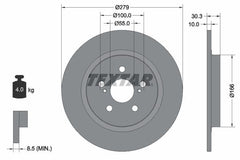 2x Bremsscheibe Hinterachse für TOYOTA LEXUS URBAN CRUISER CT