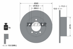 2x Bremsscheibe Hinterachse für NISSAN OPEL RENAULT INTERSTAR Kasten