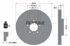 2x Bremsscheibe Vorderachse für CITROËN FIAT IVECO OPEL PEUGEOT TOYOTA VAUXHALL