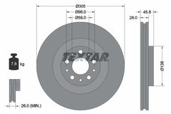 2x Bremsscheibe Vorderachse für FIAT OPEL 500L DOBLO Pritsche/Fahrgestell Kombi