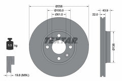 2x Bremsscheibe Vorderachse für LADA MERCEDES-BENZ NISSAN RENAULT DACIA VESTA