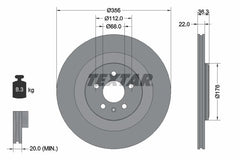 2x Bremsscheibe Hinterachse für AUDI A6 C7 Avant A7 Sportback A8 D4