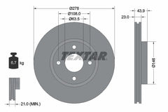 2x Bremsscheibe Vorderachse für FORD B-MAX FIESTA Stufenheck VI TOURNEO COURIER