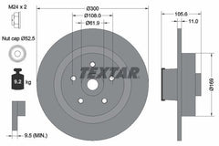 2x Bremsscheibe Hinterachse für RENAULT CLIO III MEGANE II
