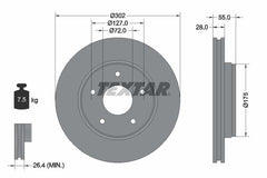 2x Bremsscheibe Vorderachse für JEEP WRANGLER III