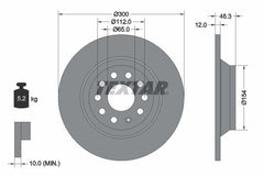 2x Bremsscheibe Hinterachse für AUDI FORD SEAT SKODA VW CUPRA A3 Sportback
