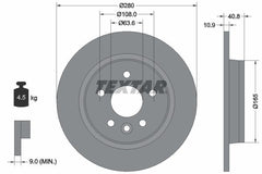 2x Bremsscheibe Hinterachse für FORD VOLVO C-MAX FOCUS II Turnier Stufenheck
