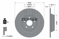 2x Bremsscheibe Hinterachse für FORD MONDEO V Stufenheck Schrägheck Turnier