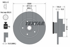 2x Bremsscheibe Hinterachse für FIAT NISSAN OPEL RENAULT TALENTO Kasten