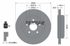 2x Bremsscheibe Hinterachse für DODGE JEEP DURANGO GRAND CHEROKEE IV VAN