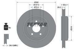 2x Bremsscheibe Hinterachse für JEEP GRAND CHEROKEE IV VAN