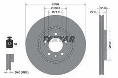 2x Bremsscheibe Hinterachse für CITROËN FIAT OPEL PEUGEOT TOYOTA JUMPY III