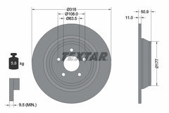 2x Bremsscheibe Hinterachse für FORD KUGA II MONDEO V Turnier VAN