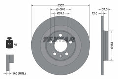 2x Bremsscheibe Hinterachse für VOLVO XC40